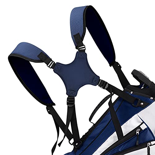 Sangles pour chariot de golf Big Teeth bleu nylon confortables lors de vos parcours 18 trous
