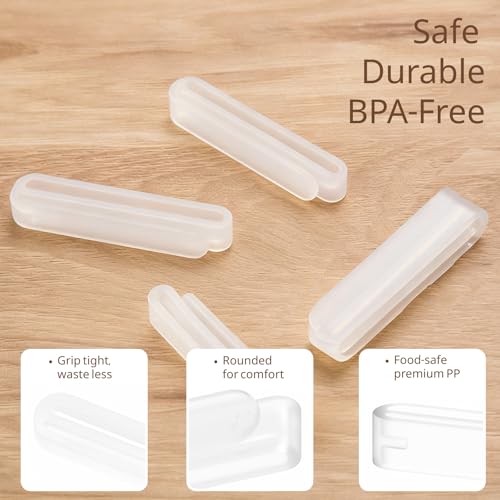 JM.JEEMI 4-Pack Toothpaste Squeezer – PP Toothpaste Tube Squeezers, Toothpaste Dispenser & Tube Squeezer Tool for Bathroom, Works with Creams, Cosmetics in Tubes