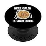 Bleib ruhig Eat Ayam Goreng Vintage Grunge Ayam Goreng Lover PopSockets mit austauschbarem PopGrip