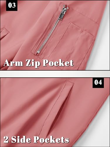 Image of TACVASEN Men's Lightweight Jacket Casual Spring Fall Windbreaker Bomber Zip Up Coat with Pocket