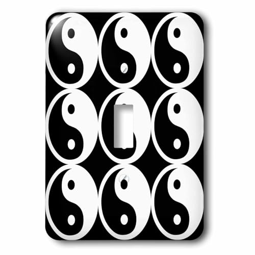 Yin et Yang interrupteur à bascule unique multicolore 3dRose pour sublimer le salon ou la chambre