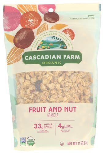 Cascadian Farm Organic Fruit And Nut Granola, Non GMO, 11