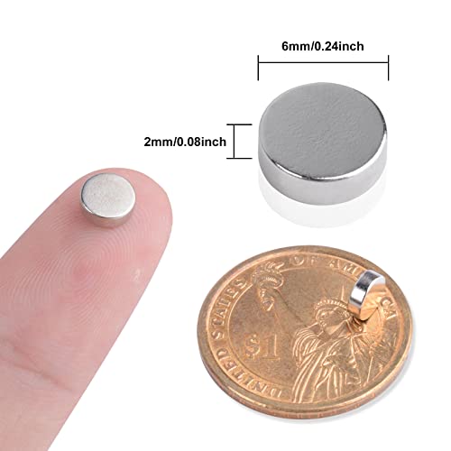 MIN CI 200 Pack Magnets Strong 6x2mm Fridge Magnets, Neodymium Magnet, Tiny Magnet - Image 2