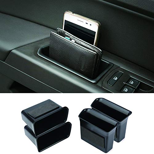 Citumo New Upgrade 4PK Armrest Container Door Storage Organizer Box Tray Handle Compatible with VW Volkswagen Atlas 2018-2022 Atlas Cross Sport (2 Front & 2 Rear)