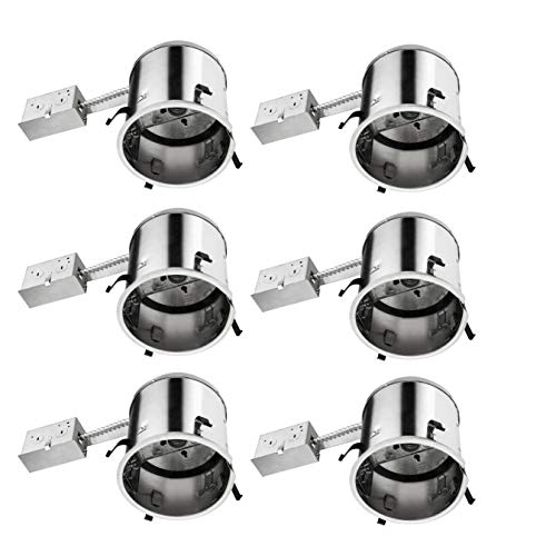 Hyperikon 6 Inch LED Downlight, 70W Max, Retrofit Recessed Lighting, E26, Remodel Can, UL, 6 Pack