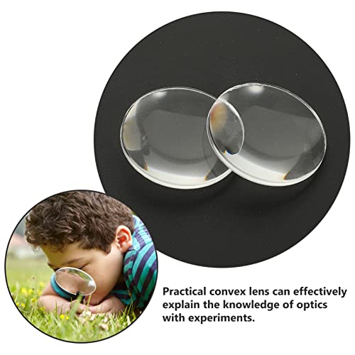 Image of iplusmile 60Pcs Biconvex Lens Optical Set, 25mm Diameter Double Convex Lens Physics Teaching Tools, Optical Lenses Kit for Junior High School Physics Laboratory Experiment (Pack of 2)