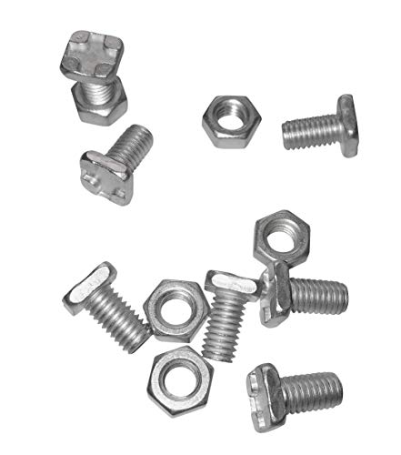 Home It® Spezial-Gewächshaus-Bolzen mit Muttern – 24 Stück – Aluminium – 15 mm Länge – M5 Muttern – zur Montage von Gewächshausprofilen
