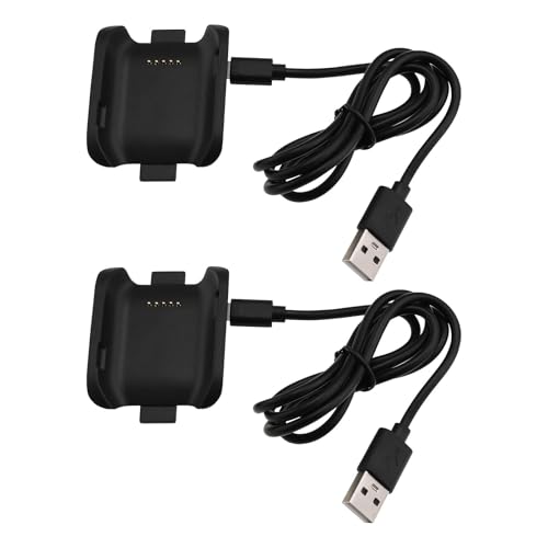 OTOTEC 2 Sets Smart Watch Charger Base with USB Cable Compatible with Samsung Galaxy Gear SM-V700 Smart Watch Accessory Balck 70cm