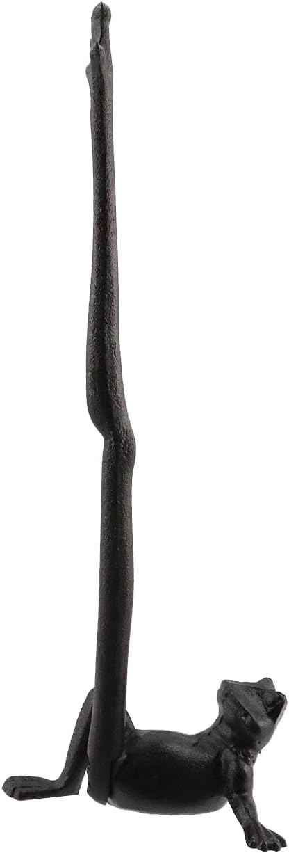 Bitray Paper Towel Holder Cast Iron Frog Paper Towel Holder Decorative Funny Paper Towel Stand for Kitchen and Toilet