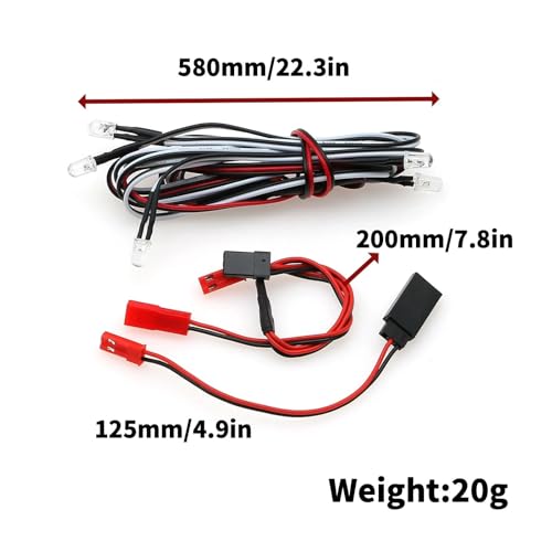 Luces vehículo RC para iluminar caminos en coches HSP HPI 5