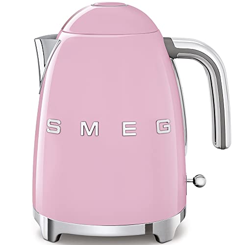 SMEG KLF03PKEU Hervidor eléctrico, 2400 W, 1 Fluid_Ounces, Acero Inoxidable, Rosa