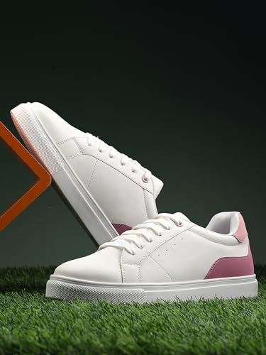 Image of Centrino Women Casual Shoes | Colorblock Sneakers with Ultra Soft Cushion Lace-Up Shoes All-Day Comfort | Trendy & Lightweight Design | Low Top Flat Sole(7611)