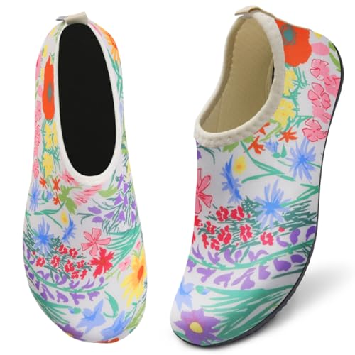 Image of WateLves Water Shoes for Womens Mens Barefoot Quick-Dry Aqua Socks for Beach Swim Surf Yoga Exercise New Translucent Color Soles
