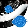 Windshield Wiper Fluid Cap,Car Washer Bottle Cap Compatible with Ford Focus 2011-2015,Perfect Replacement Original,OEM:#1708196 (Blue)