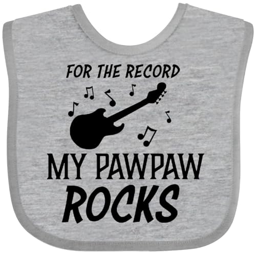 inktastic for the Record My Pawpaw Rocks Baby Bib