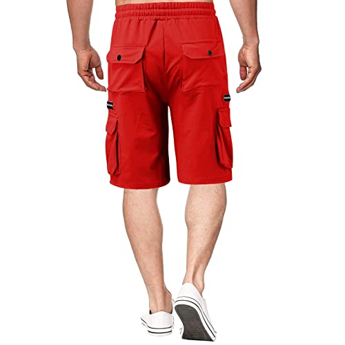 BOTCAM Biologische shorts voor heren, zomer, overalls, shorts, katoen, losse plus-maat, vijf-puntsbroek, meerdere zakken, ritssluiting, casual, lederhose voor heren - Afbeelding 8