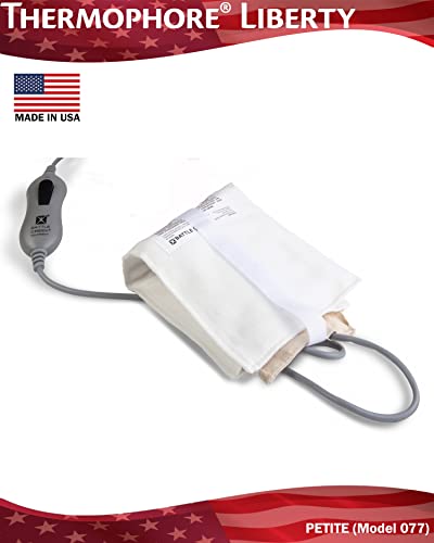 USA-Made Thermophore Liberty Moist Heating Pad for Jaw, Neck, and Sinus Pain Relief - Electric with Auto Shut Off - Petite Size 4 x 17 - Specialty Cover