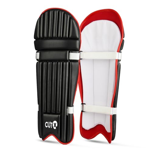 Image of Cutx Cricket Batting Legguard for Kids,Moulded Pad Black 22 inch for 10 to 12 Years