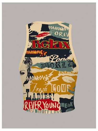 SOLY HUX Women's Y2k Tops Vintage Graphic Tank Top Sleeveless Tight Fitted Shirt Summer Concert Rave Outfits2