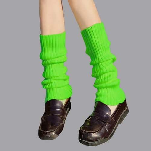 Image of Womens And Girls Kawaii Leg Warmers 80s Harajuku Lolita Japanese Legwarmers Ankle Socks Knit Stockings Boot Socks