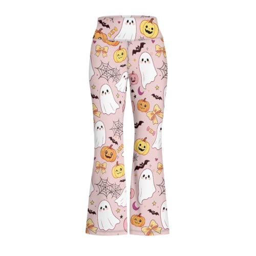 Image of Girls Flare Leggings 5-14T Cute Bell Bottoms for Girl Yoga Pants for Gym