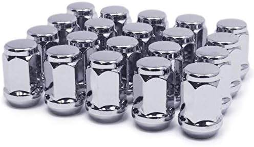 Mastiff 13754, Acorn Bulge After-Market Lug Nut Set - 1/2-20 Thread, Triple-Chrome Finish, 3/4 Hex, 60 Degree Conical Seat (Pack of 20)