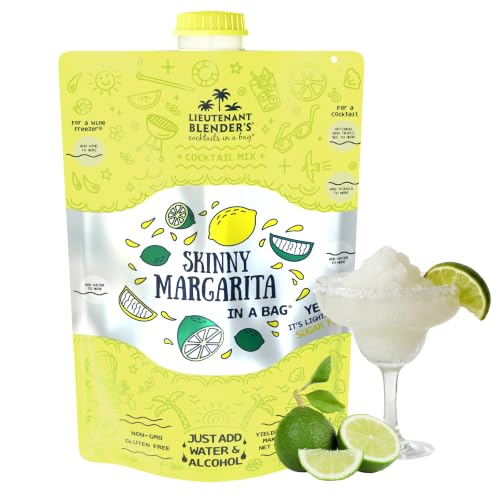 Lt. Blender's Skinny Margarita in a Bag - Skinny Margarita Mix - Each Bag Makes 1/2 Gallon of Keto Friendly Skinny Mixes – Low Carb Margarita Mix – Add Liquor, Wine or as Mocktails (Pack of 1)
