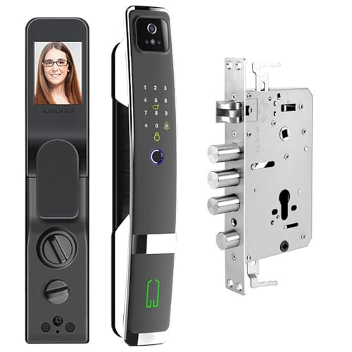 Serrure intelligente avec Bluetooth, serrure de porte d'entrée sans clé avec claviers tactiles