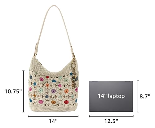 Image of The Sak Sequoia Hobo Bag - Hand Crochet Large Women's Purse for Everyday & Travel - Durable Handbag & Tote With Zipper Pocket