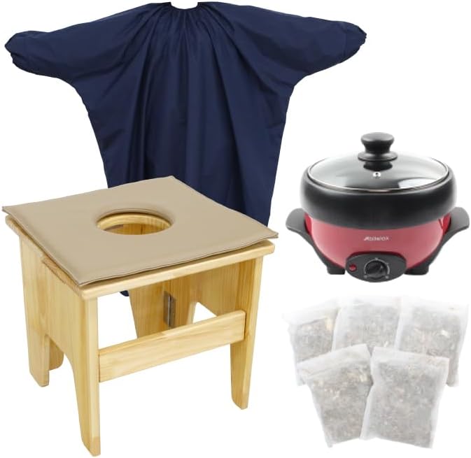 鍋あり】【折り畳み椅子付き】よもぎ蒸しセット (鍋あり