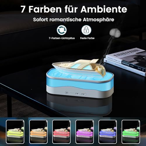 Humidificateur d'air cool yacht diffuseur d'arômes ultrasonique 150 ml avec télécommande - 5