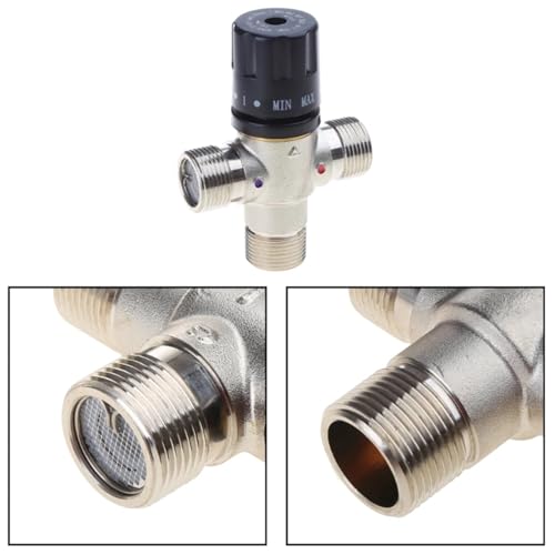 Mitigeur thermostatique solaire de précision DN20 en laiton robuste pour système TMV de douche - 3