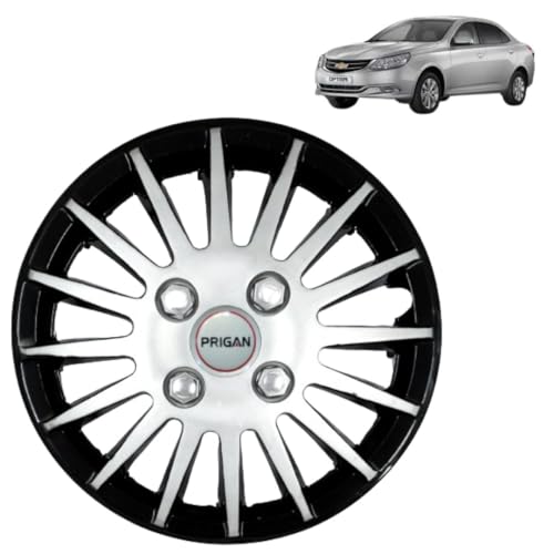 Image of PRIGAN OPTRA Black Silver Wheel Cover 14 inch for Optra (Set of 4 Pcs) (Press Fitting) Model- Camry DC 14