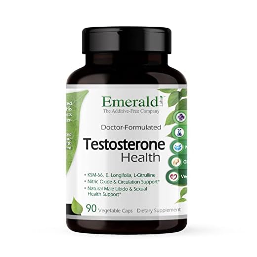 Emerald Labs Testosterone Health - Dietary Supplement with Eurycoma Longifolia, L-Citrulline, and Ashwagandha for Overall Circulatory and Sexual Health - 90 Vegetable Capsules