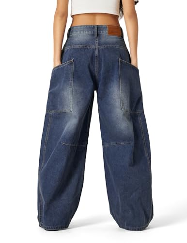 Aelfric Eden Mens Jeans Big Pocket Barrel Pants Loose Oversized Baggy Wide Leg Jean Casual Hip Hop Y2K Denim Pant Streetwear4