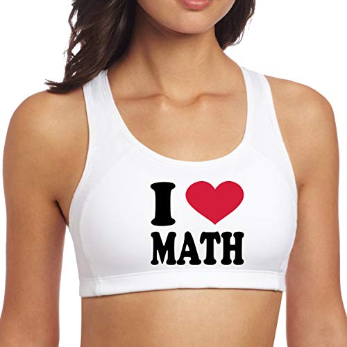 I Love Math Sports Bras Yoga Vest for Womens Workout