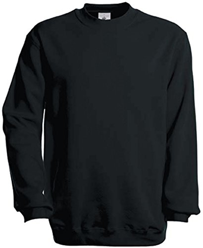 B&C Set-In Sweatshirt, Black, 3XL. WU600