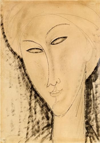 Cuadro lienzo de Amadeo Modigliani Testa di donna para decoración de salón, 60x90cm