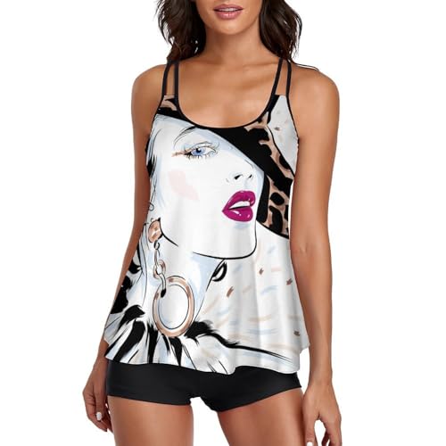 Ensemble bikini tankini avec short couvrant et robe de plage légère pour femme