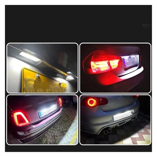 Luces LED de matrícula Fiat 500x lámparas blancas traseras coche 2014-2019 5
