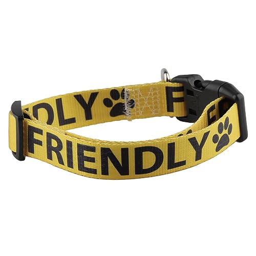 Friendly Dog Working Dog Collar Rescue Dogs Collar Anxious Dogs Gift (FRIENDLY collar) Friendly Dog Working Dog Collar Rescue Dogs Collar Anxious Dogs Gift (FRIENDLY collar)