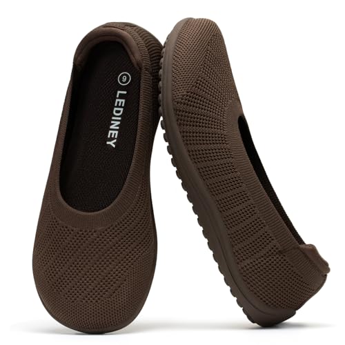 LEDINEY Wide Ballet Flats Shoes for Women, Width...