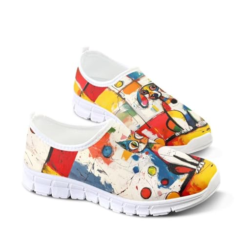 Image of Jeiento Cute Dog Women's Casual Slip On Shoes Loafers Sneakers for Women