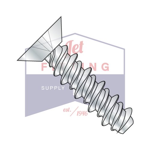 10-16X3/8 High Low Style Thread Forming Screws | Phillips | Flat Undercut Head | Steel | Zinc (Quantity: 10000)