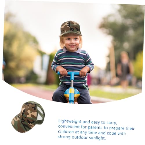 VALICLUD Sun Protection Hat Boys and Girls Sports Cap Breathable Mesh Outdoor Sun Hat Camouflage3