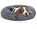 Lzpzz Cómoda Rosca Redonda de Cama de Peluche rosquilla, Piel de imitación para Mascotas de Piel de imitación Que se calienta el Cuddler, Camas Blandas para Perros medianos Grandes Gatos