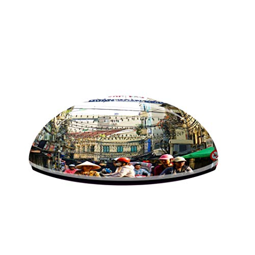 Imán decorativo Old Town Hanoi Vietnam vidrio 3D miniatura 3