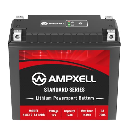 Image of YTX20L-BS Lithium Motorcycle Battery, 12V 12Ah 720 CCA 4.8 lbs Lightweight, Powersports Replacement for ATV UTV Scooter Generator