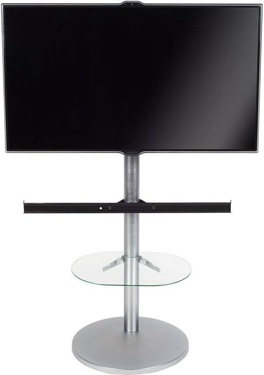 Norstone Tiblen SB TV stand with a television mounted, showcasing the integrated design.