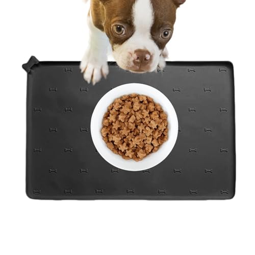 ペット用ボウルマット 滑り止め 速乾 シリコン 60X40cm 室内用 (D)
